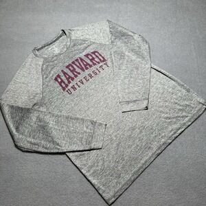 Harvard University Long Sleeve Shirt Holloway Polyester Large‎ Heather Gray